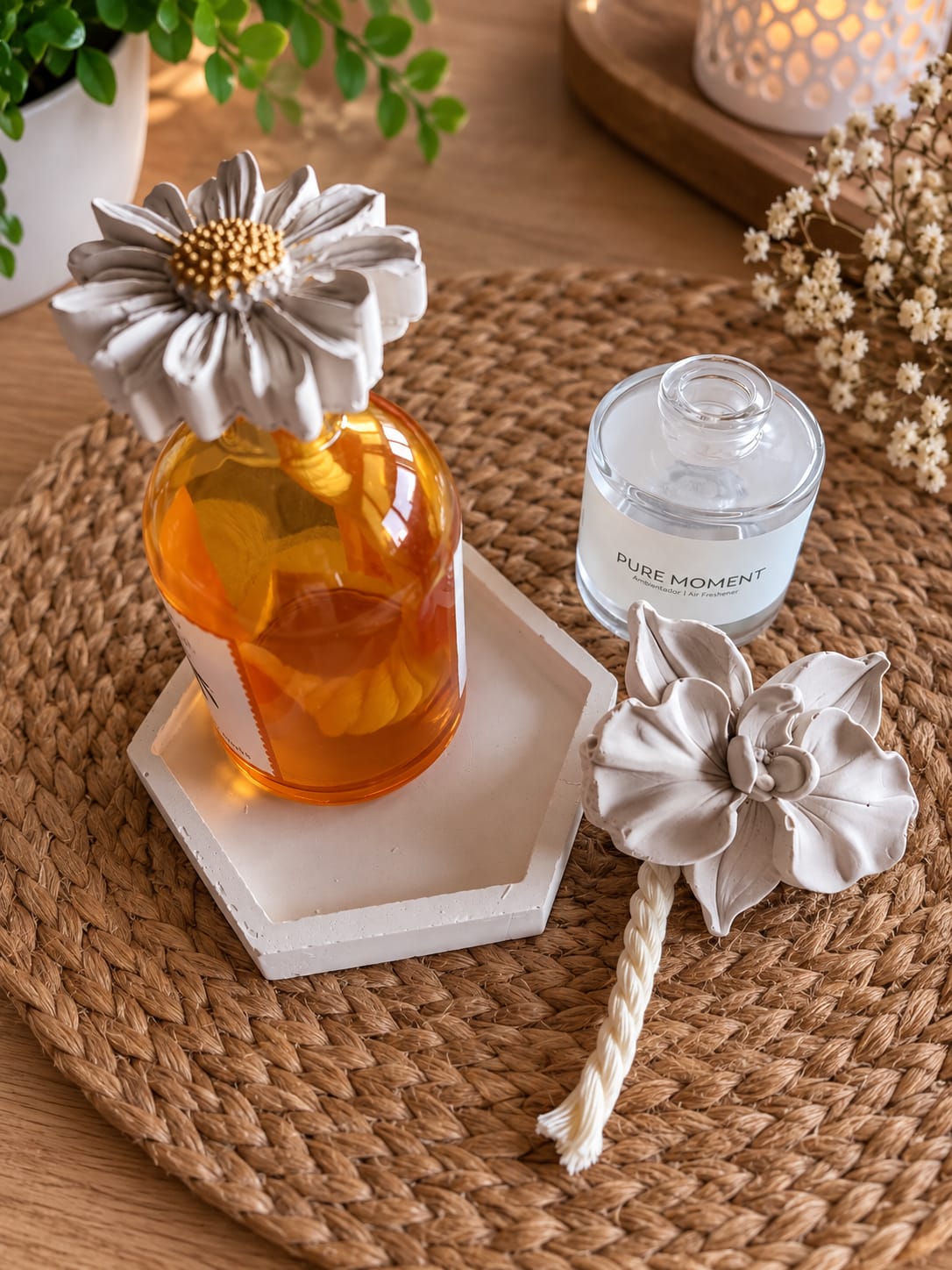 base hexagonal mais orquídea